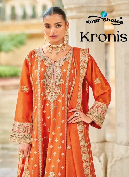 Kronis By Your Choice Designer Chinon Salwar Suit Wholesalers In Delhi